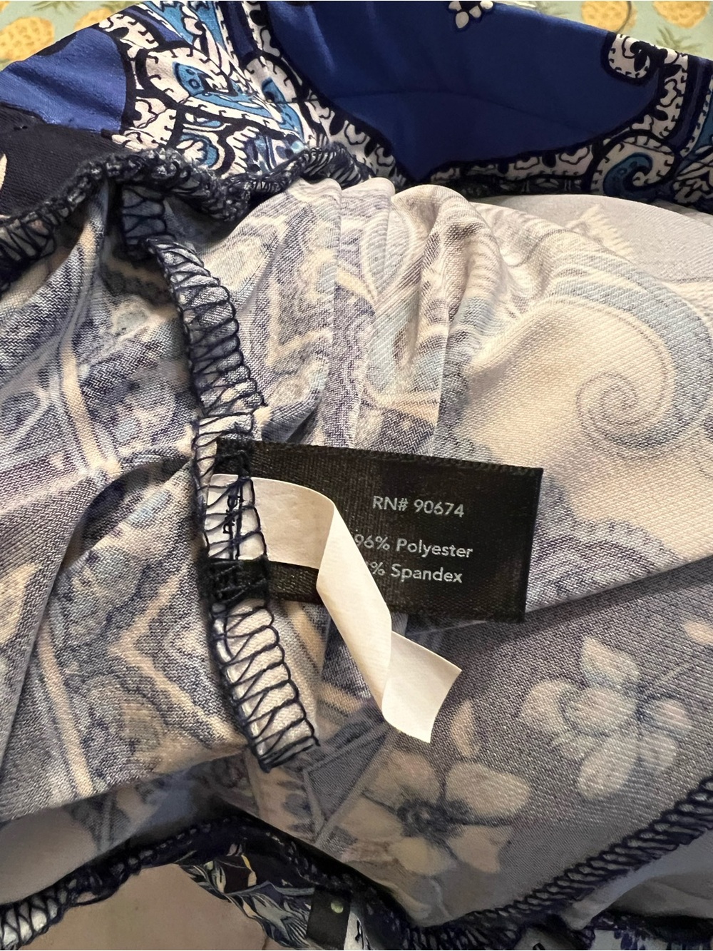 Boston Proper Blue Paisley Patchwork Wide-Leg Pants Size XL - Picture 7 of 8